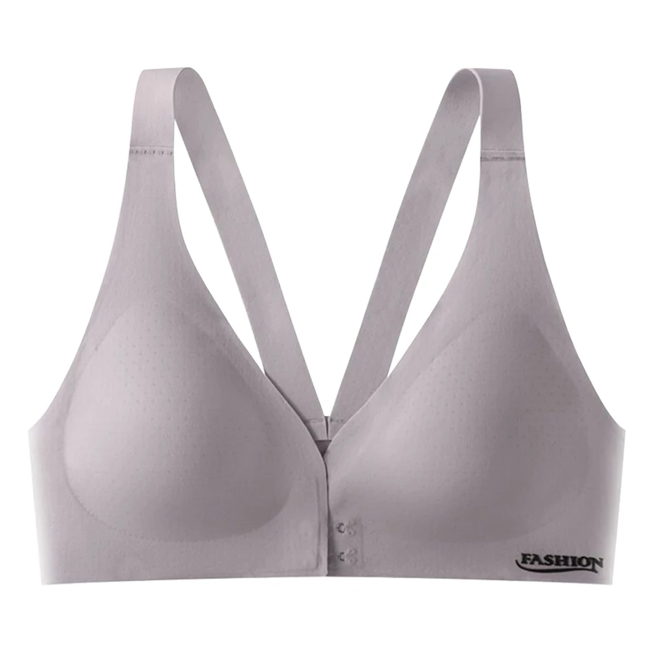 Sutiã de maternidade elegante com clipe frontal, sem armação, com látex natural, resfriamento, costas nuas, roupas para maternidade, bralette leve feminino
