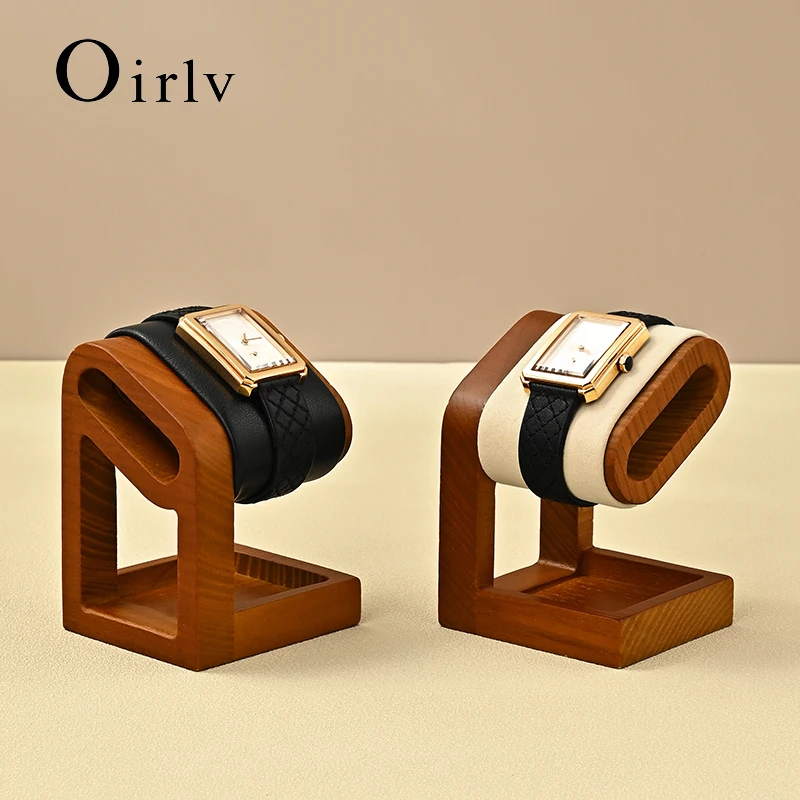 Oirlv Houten Sieraden Organisator Armband Horloge Display Stand Sieraden Opslag Houder Horloge Rack Horloge Display Props Voor Showcase