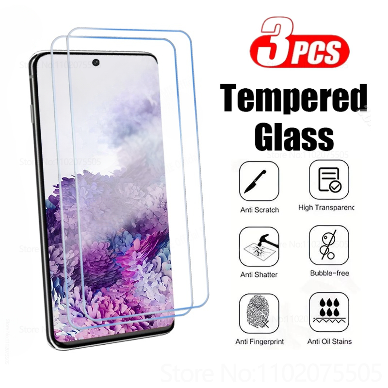 Protector de pantalla de 3 uds para Samsung Galaxy S25 S24 S23 S21 Ultra S20 Plus S20 S21 S23 FE vidrio templado para Samsung S10 S9 S8 Plus
