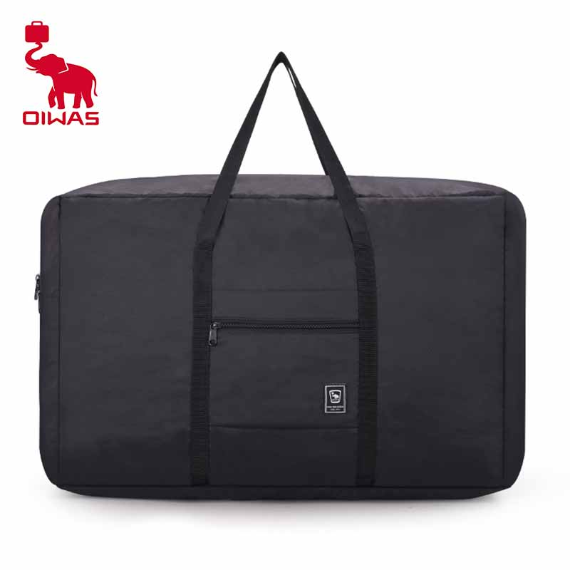 OIWAS กระเป๋าเดินทางแบบพกพาพับ Unisex ความจุขนาดใหญ่ผู้หญิงกระเป๋าเดินทางธุรกิจกันน้ํากระเป๋าถือกระเป๋าเดินทางผู้ชาย