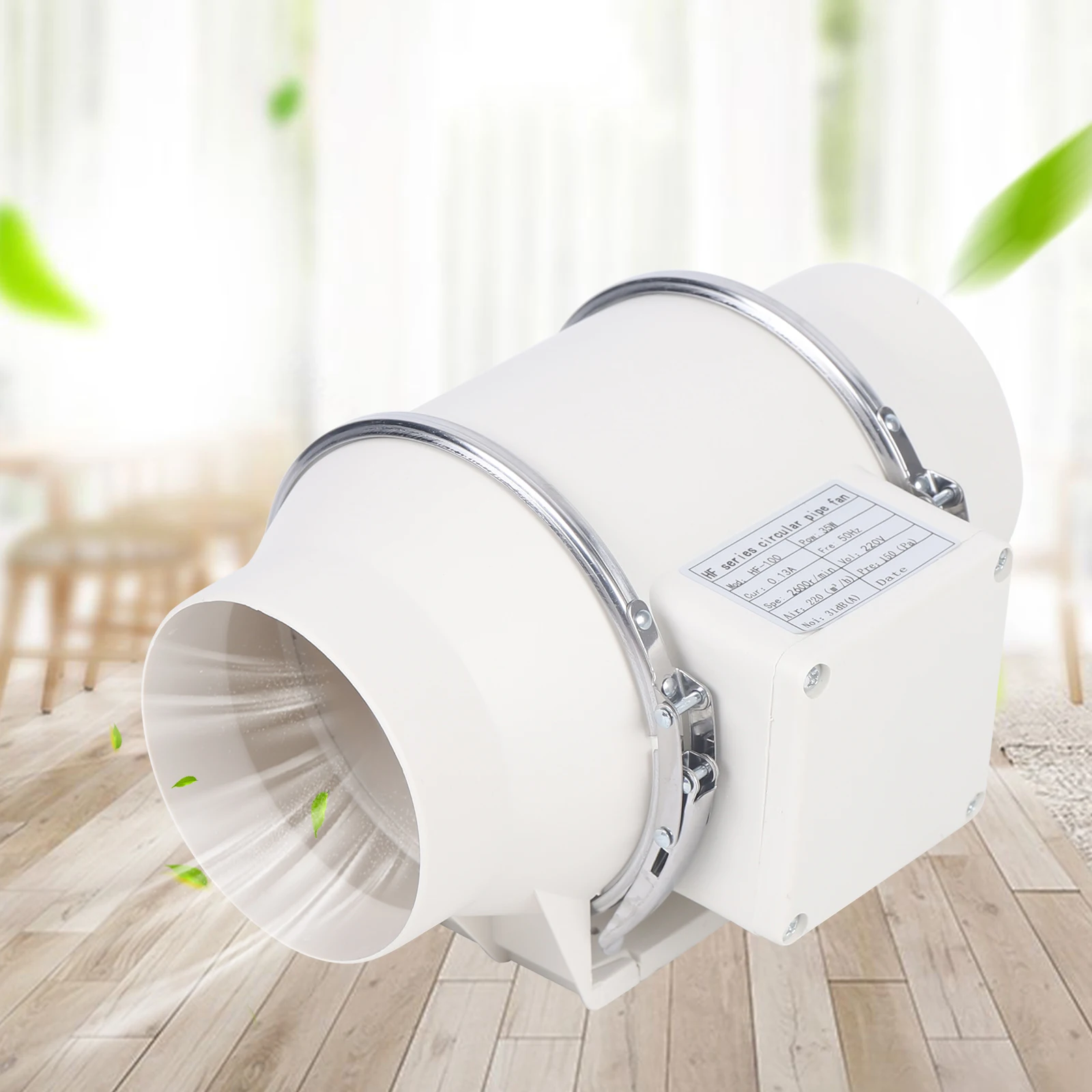 220 V, 35 W, 2600 U/min, Luftkanalventilator, Abluftventilator für Häuser, Küchen, Toiletten, Lagerhäuser usw