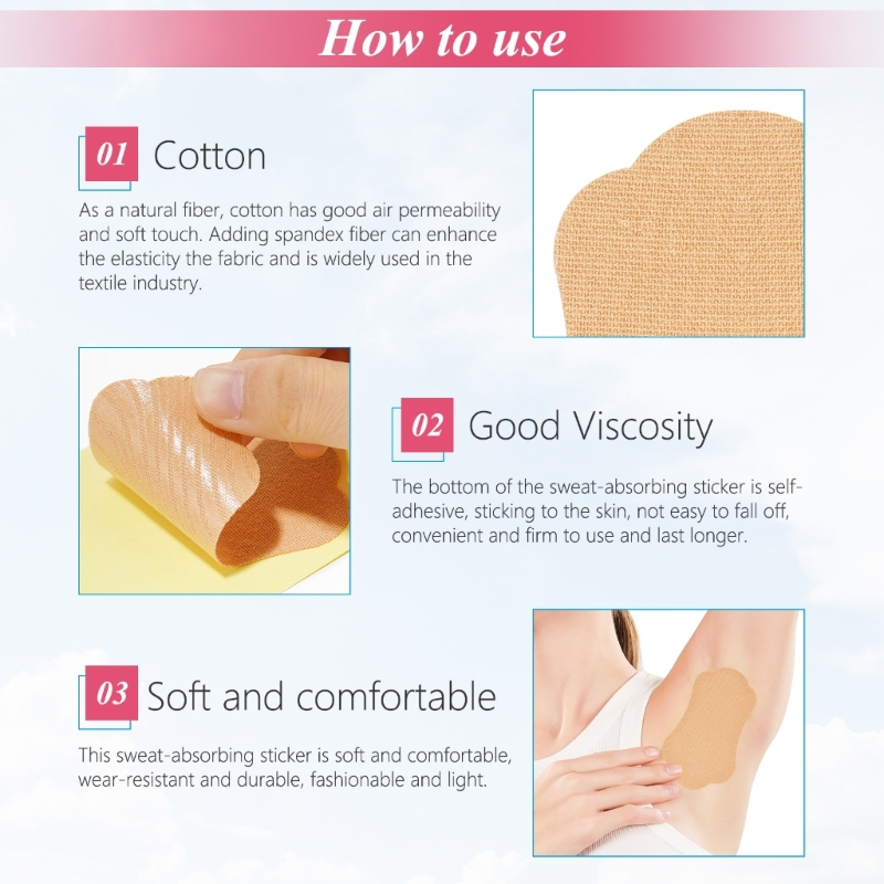 28 pçs almofadas de suor axilas para mulheres e homens algodão almofadas de axilas descartáveis absorção de suor esparadrapo confortável transporte da gota