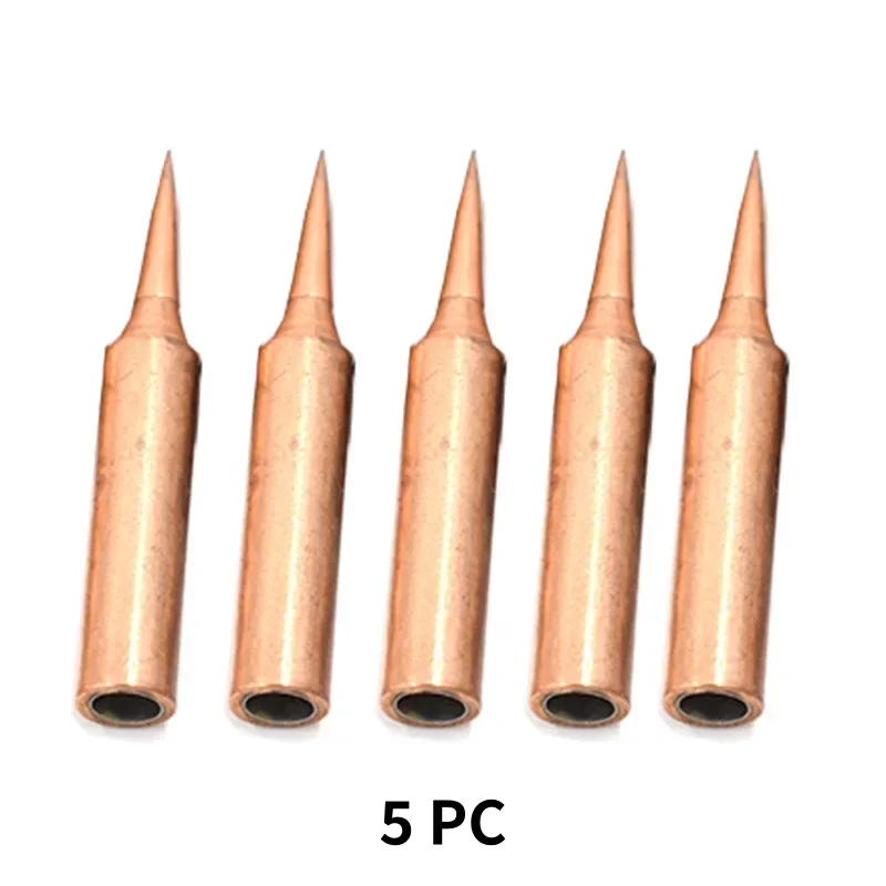 Fer à souder en cuivre pur sans plomb 900M, ensemble de têtes de fer à souder à l'intérieur du cuivre nu chaud, outil de pointe de fer à souder électrique 5/10 pièces