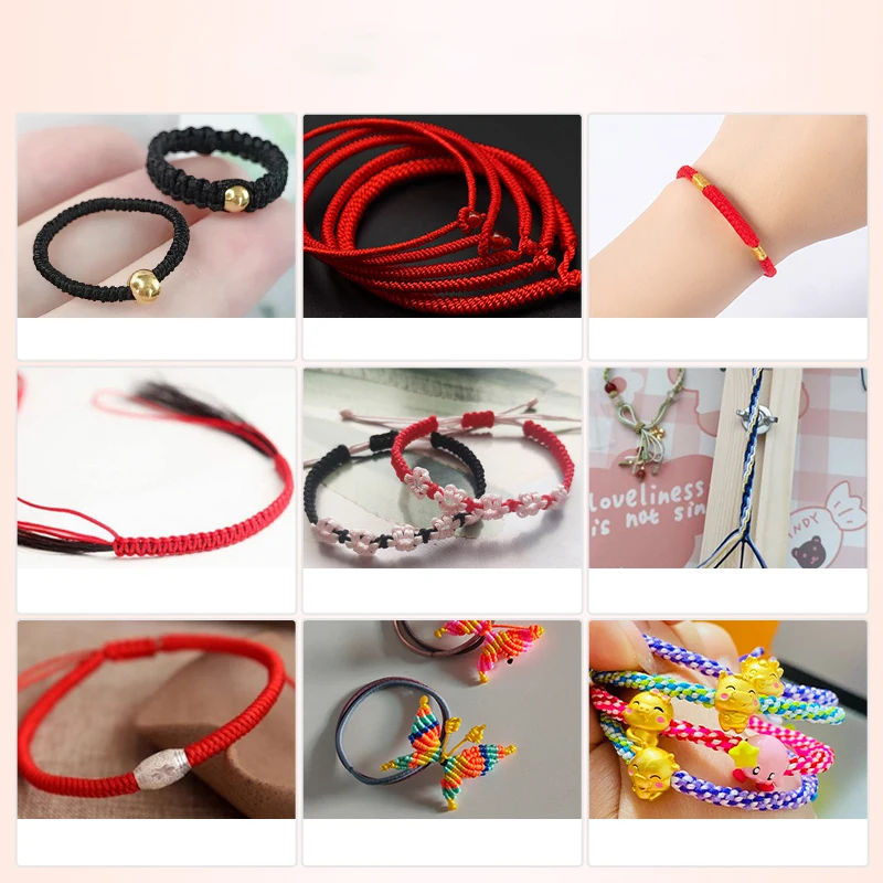 0.8mm Nylon Thread Cord Chinese Knot Macrame Cord Bracelet Necklace Braided String For DIY Tassel Beading Shamballa String Craft