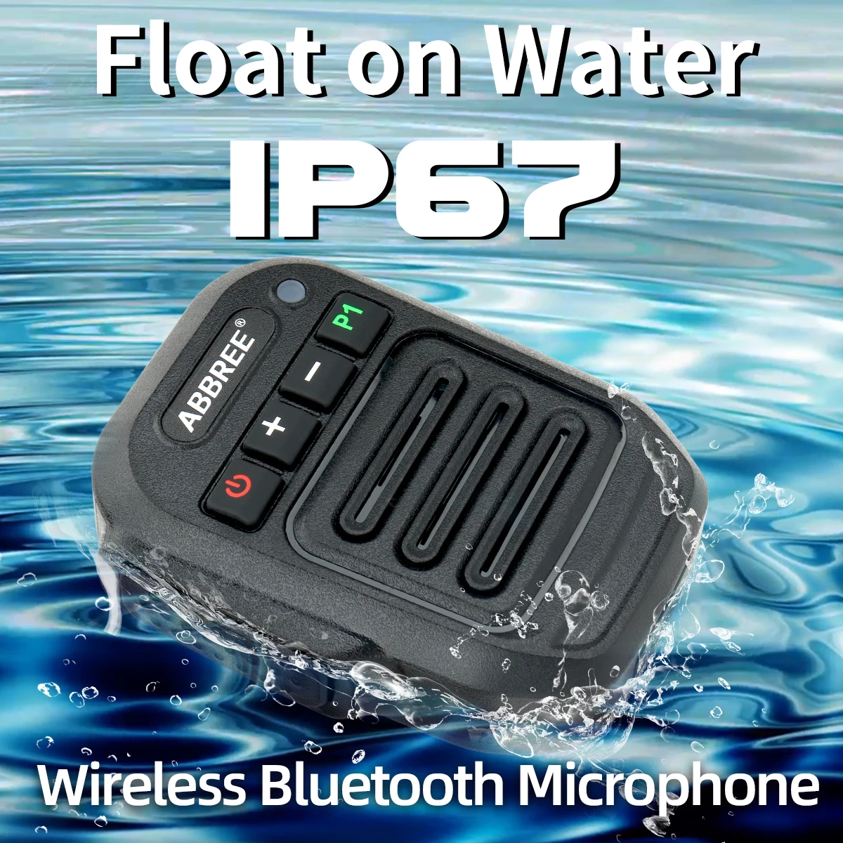 ABBREE Bezprzewodowy ręczny mikrofon Bluetooth Wodoodporny mikrofon na ramię do BaoFeng Quansheng Walkie Talkie UV-32