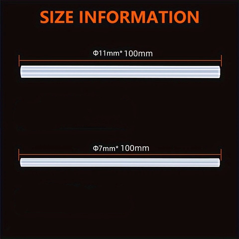 7/11mm *100mm 10pc Hot Melt Glue Sticks, Mini Size Glue Gun Sticks, For Glue Gun DIY Art Craft, General Repairs Home Decoration
