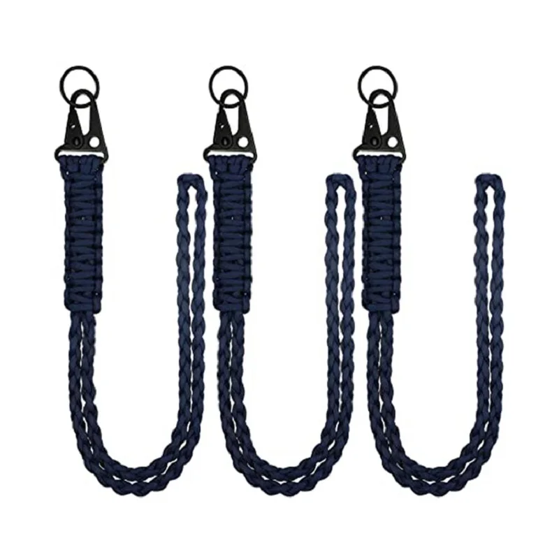 Cordón de cuerda de Paracord táctico para acampar al aire libre, hebilla de llavero, cuchillo EDC de supervivencia, gancho de sujeción, hebilla de cinturón para mochila