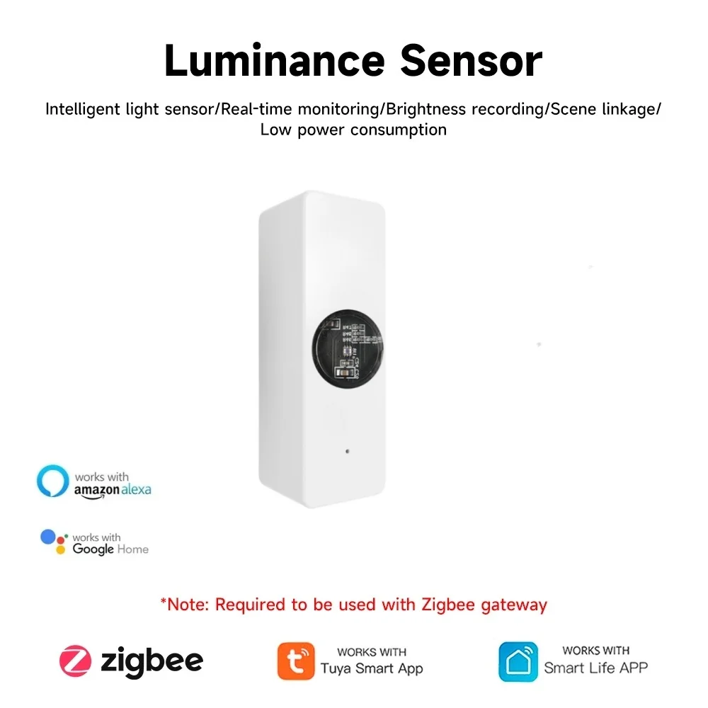Tuya-dispositivo inteligente para el hogar, Sensor de luminosidad, Detector de brillo, automatización del hogar con dispositivo Smart Life