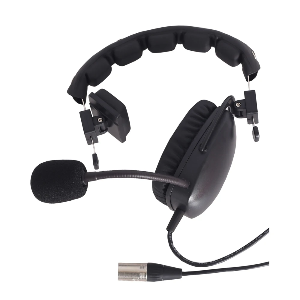 TELIKOU HD-101 XLR 5 Pin Male Single-ear Full-Duplex Wired Intercom Headset Dynamic Micrphone System Film TV Stage Clearcom