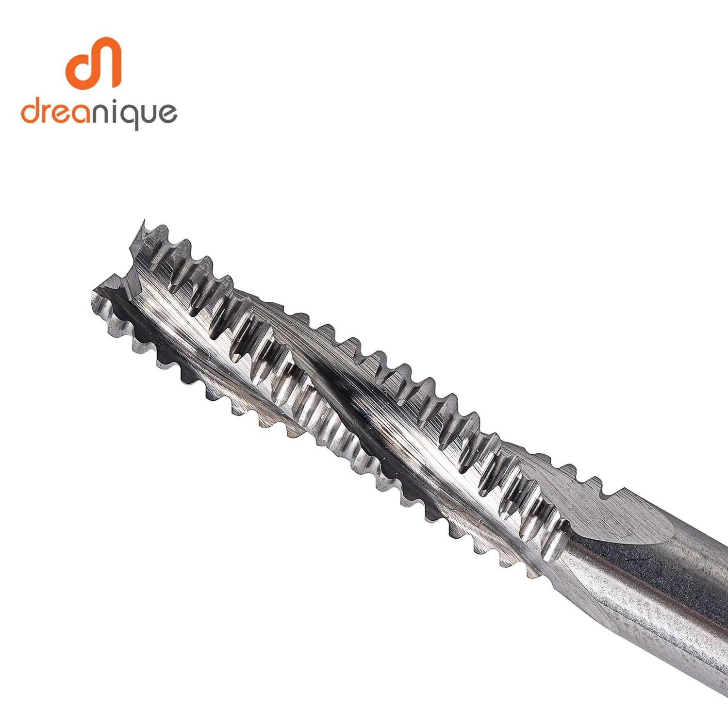 Dreanique 1 PC 3 ขลุ่ยคาร์ไบด์หยาบเครื่องตัด 4 มม.-12 มม.ไม้ Sloting CNC หยาบเกลียว Bit End Mill