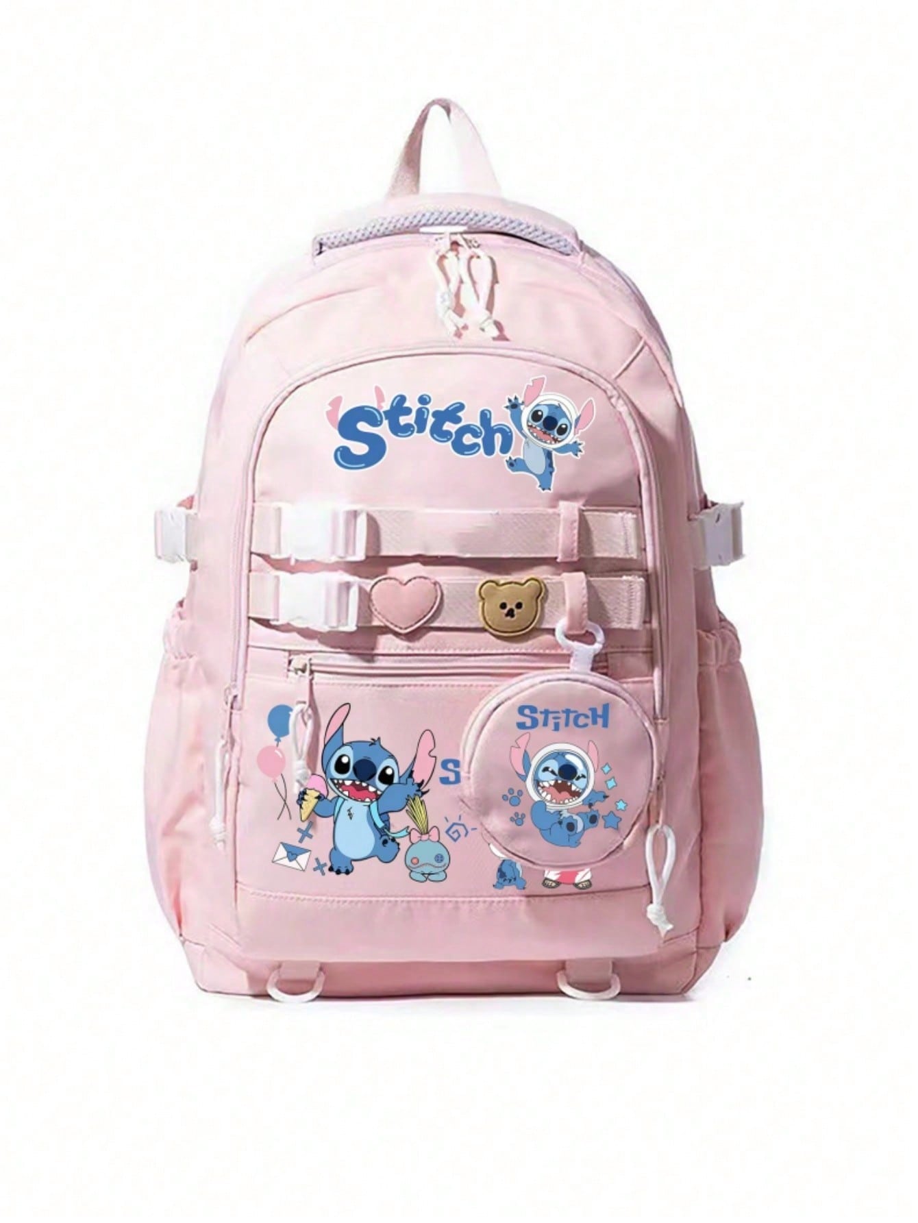 Disney Lilo Stitch Borsa da scuola popolare per bambini e adolescenti Zaino da viaggio per ragazze di grande capacità per studenti di moda