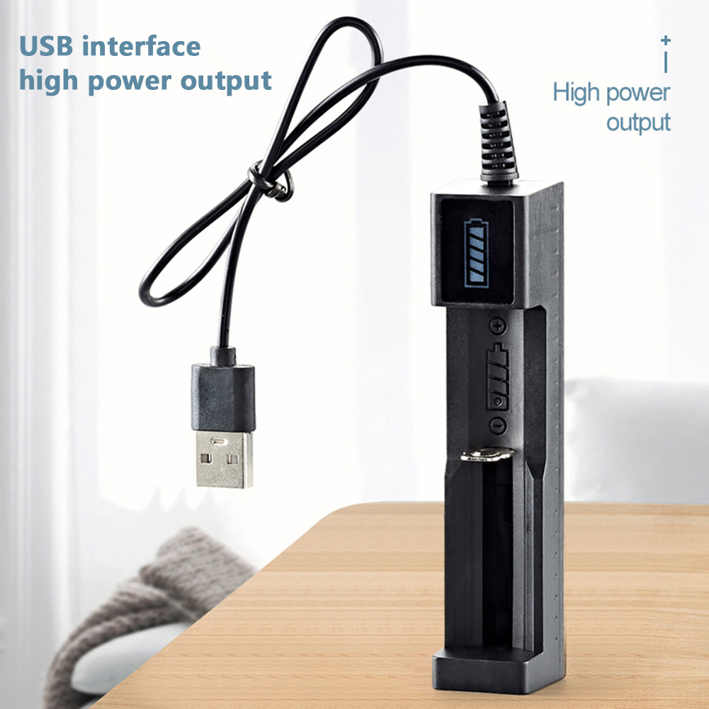 1 Steckplatz Ladegerät wiederauf ladbare Lithium-Batterie für 3,7 V Lithium-Batterie USB-Schnell ladung