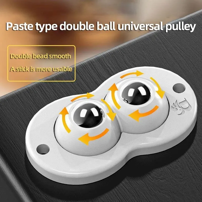 4 Stück selbstklebende, nicht perforierte Universalrad-Möbelbasis, Roller, Kugelrollen, Handwagen, geräuschloses Rad