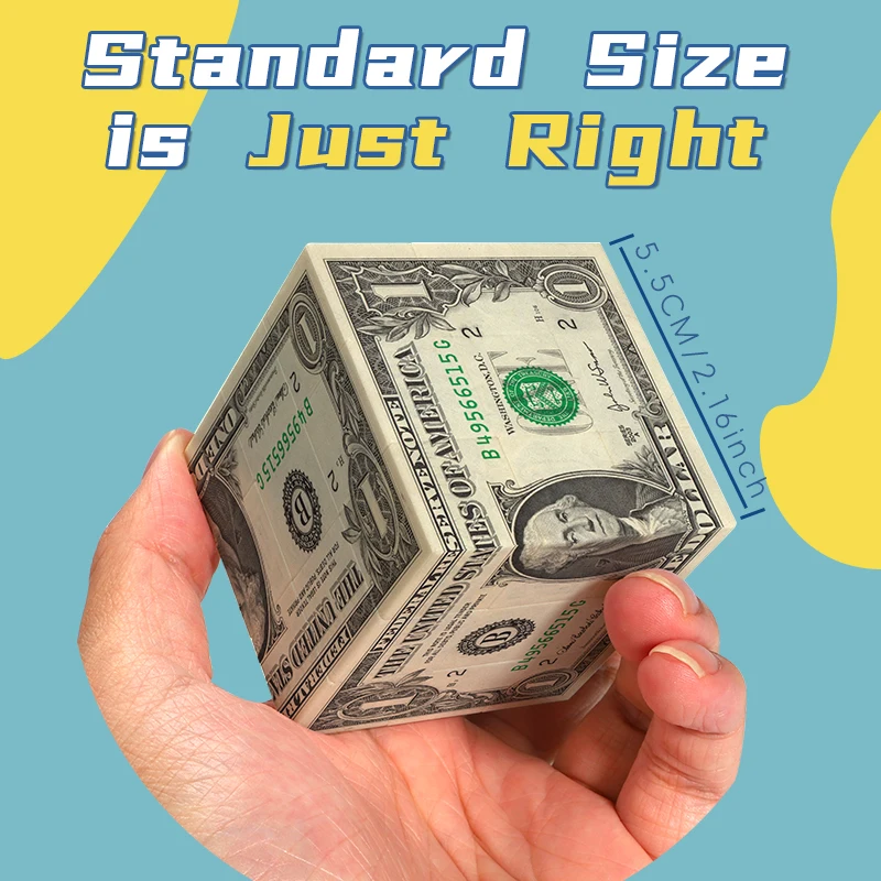 3x3x3 3D Geld in Amerikaanse dollars Leuke Stress Relief Puzzel Professioneel Smooth Speed Game Kinderspeelgoed ifts