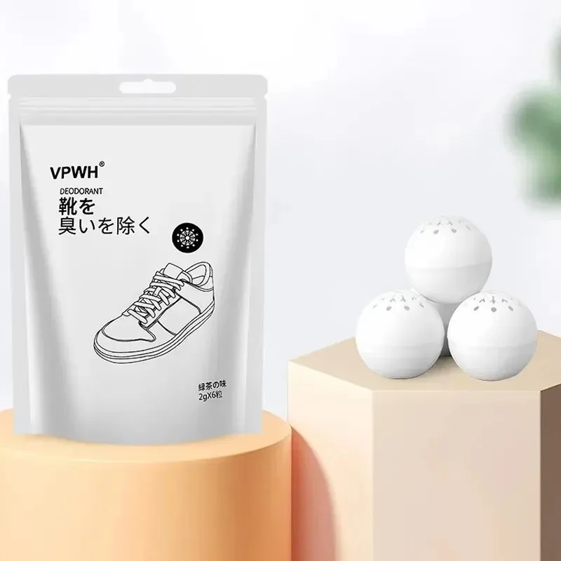 6Pcs Deodorizer Freshener Balls Sneaker Deodorizer Ball Long-lasting Aromatic For Footwear Bag Shoe Closet Toilet Deodorization
