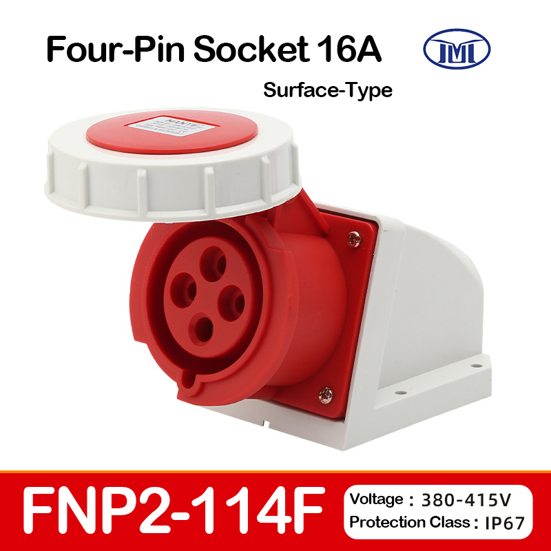 Industrial Electrical Plug And Socket Waterproof IP67 16 Amp 32 Amp 4pin Outlets