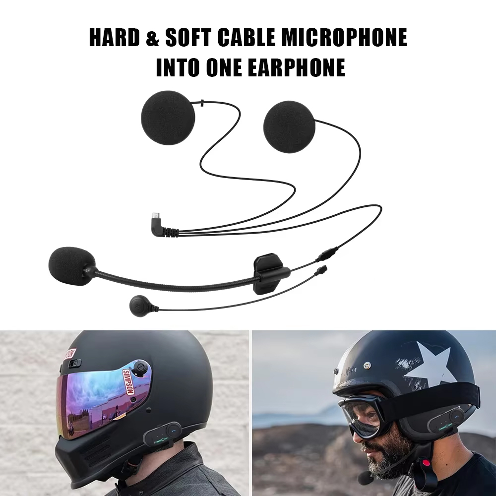 Freedconn terno de fone de ouvido rígido para T-COM SC T-COMVB FDC-VB COLO TCOM-02 capacete interfone motocicleta acessórios