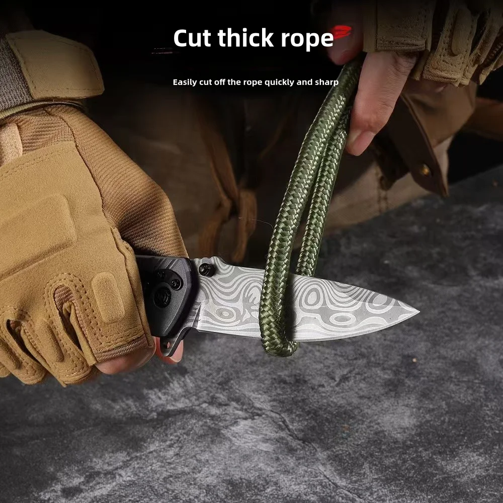 Multi functional sharp and convenient folding knife pocket knife, suitable for wilderness survival, camping, fishing, hunting