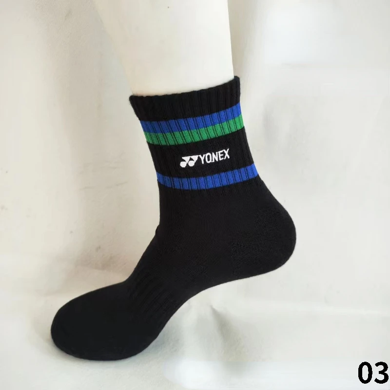 YONEX nuevos calcetines de bádminton calcetines deportivos con parte inferior de toalla gruesa absorben el sudor y desodorizar Fitness correr