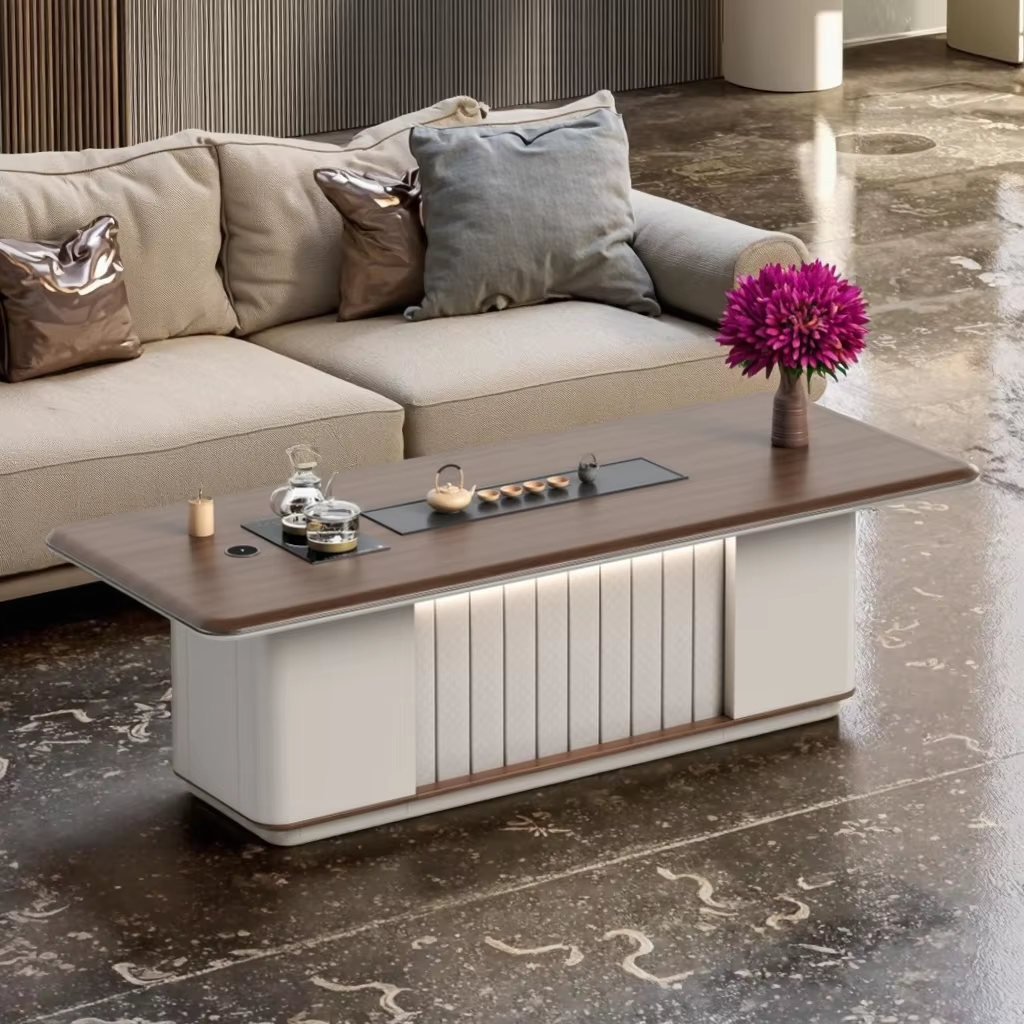 Современный минималистичный раскладной деревянный журнальный столик для столовой, гостиной, офисной мебели и комплекта для приема персонала в комплекте