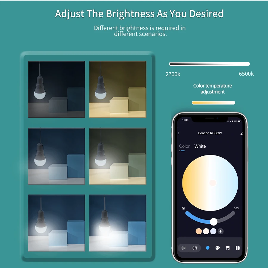 Tuya Smart LED-Lampe E27 220V Smart Light dimmbare Bluetooth RGB Lampe App-Steuerung für Schlafzimmer Raum dekoration Party Lichter