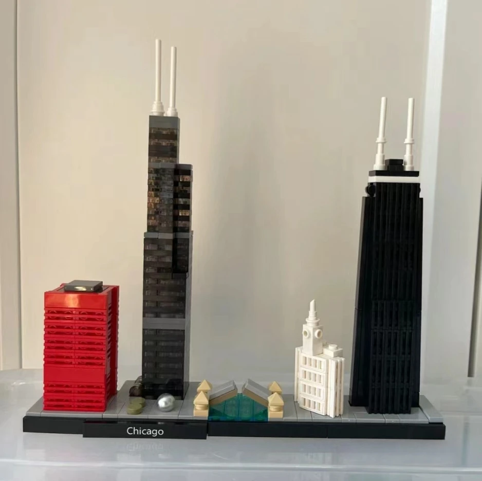 New York London Pairs Dubai Lanmark City Skyline Building Blocks 21052 21044  21028  21034 21032 21027 Construction Bricks Set