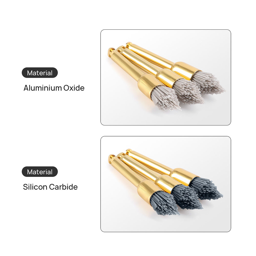 AZDENT 10 Uds cepillo de Pulido Dental óxido de aluminio/carbure de silicio cepillos de profilaxis de pulido para pieza de mano de contraángulo