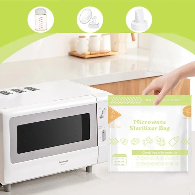 KXRD 10xSteam Botella calefacción Bolsas esterilización desinfección portátiles Bolsas reutilizables