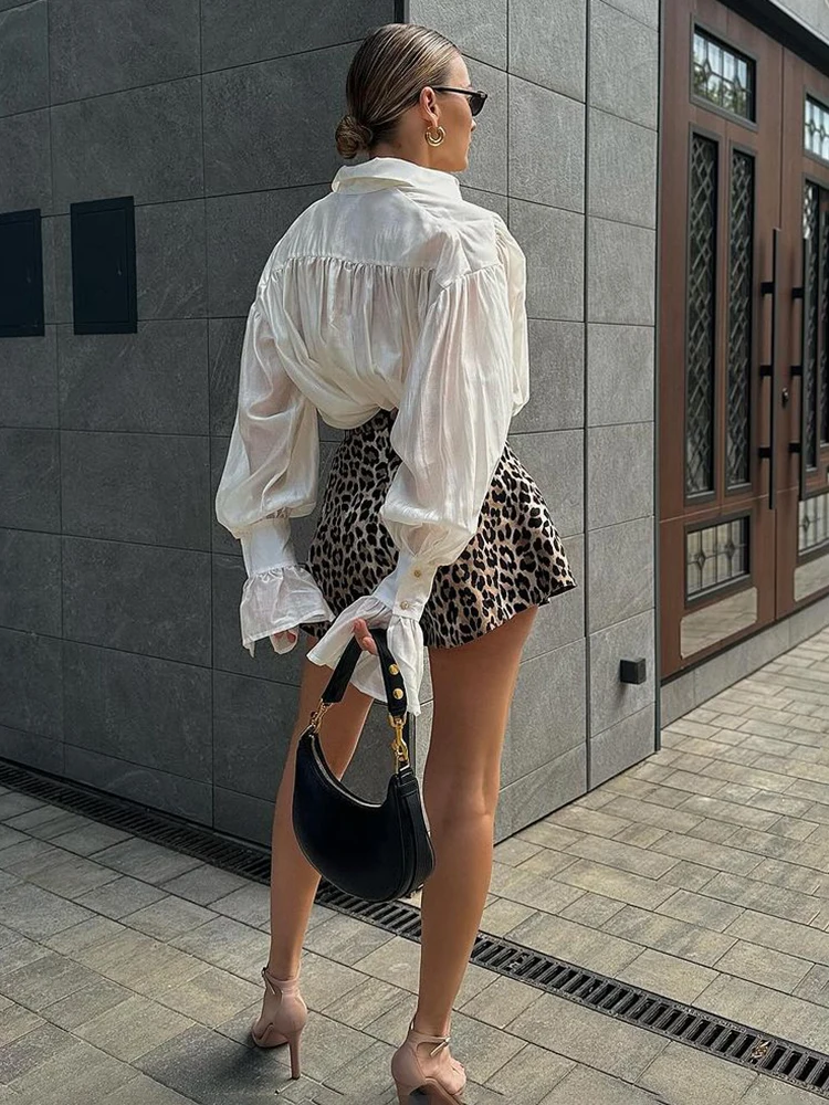 TARUXY エレガントなルーズピンクシャツオフィス女性の長袖ボタンラペルブラウス秋のファッション無地ハイストリート女性トップ