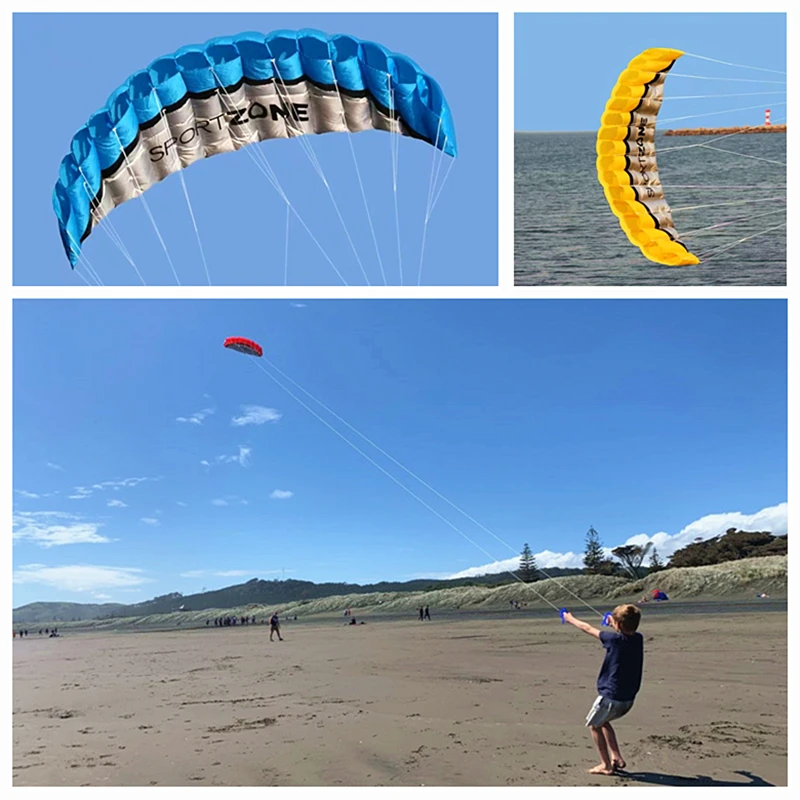 Envío Gratis, 2,5 m, doble línea, acrobacias, cometa suave, parafoil, kitesurf, mosca, diversión al aire libre, deportes, pipas profesionales, pipa china