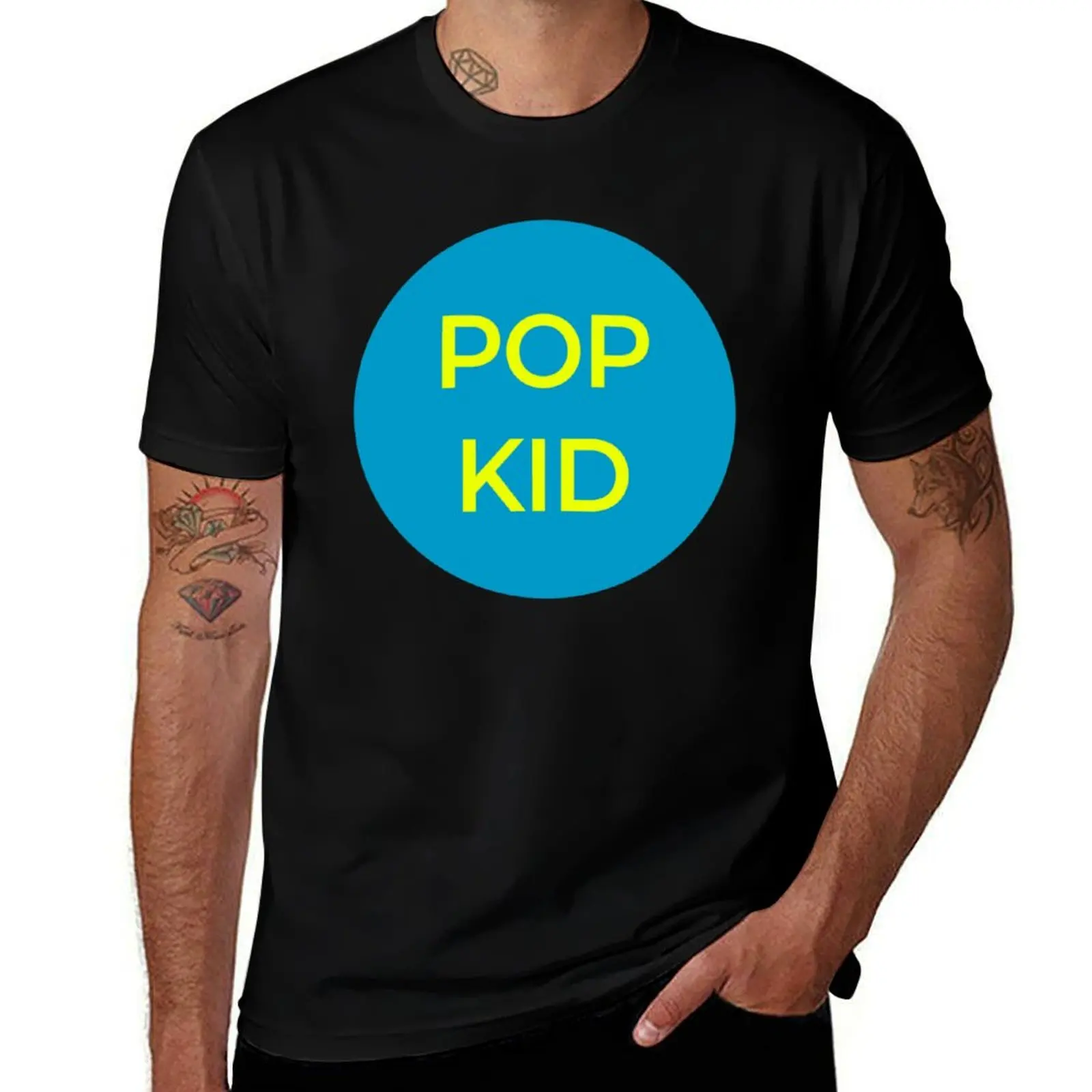 Kaos T-Shirt Pop t katun pria kaos pria kasual kaos anak-anak T-Shirt