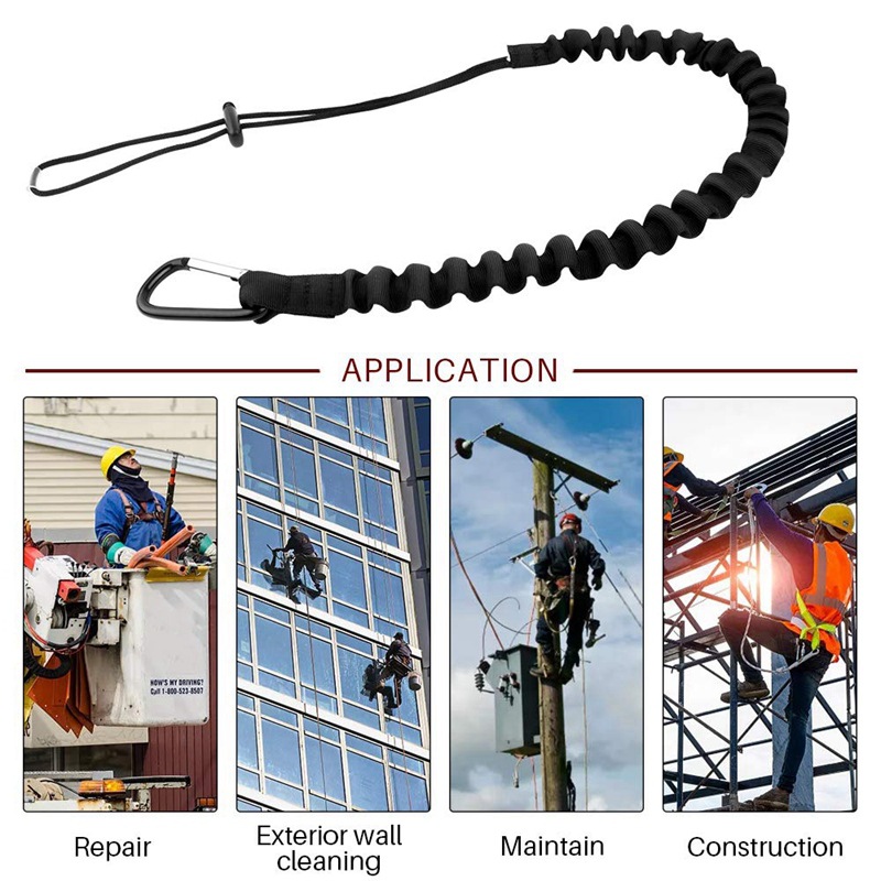 Protector profesional de alta altitud, amortiguador elástico de seguridad, cinturón, mosquetón, gancho, trabajo aéreo, Protector de cuerda anticaída