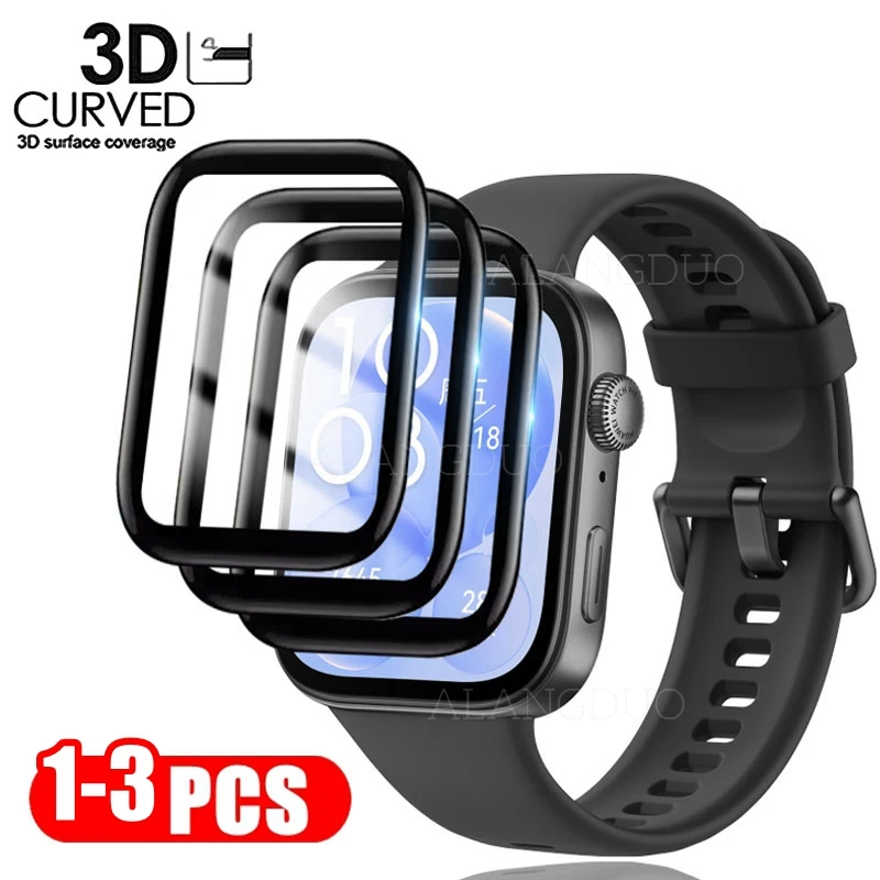 1-3 SZTUK Miękkie szkło do zegarka Huawei Watch Fit 3 Smartwatch Screen Protector do folii ochronnej Fit3 Ceramic