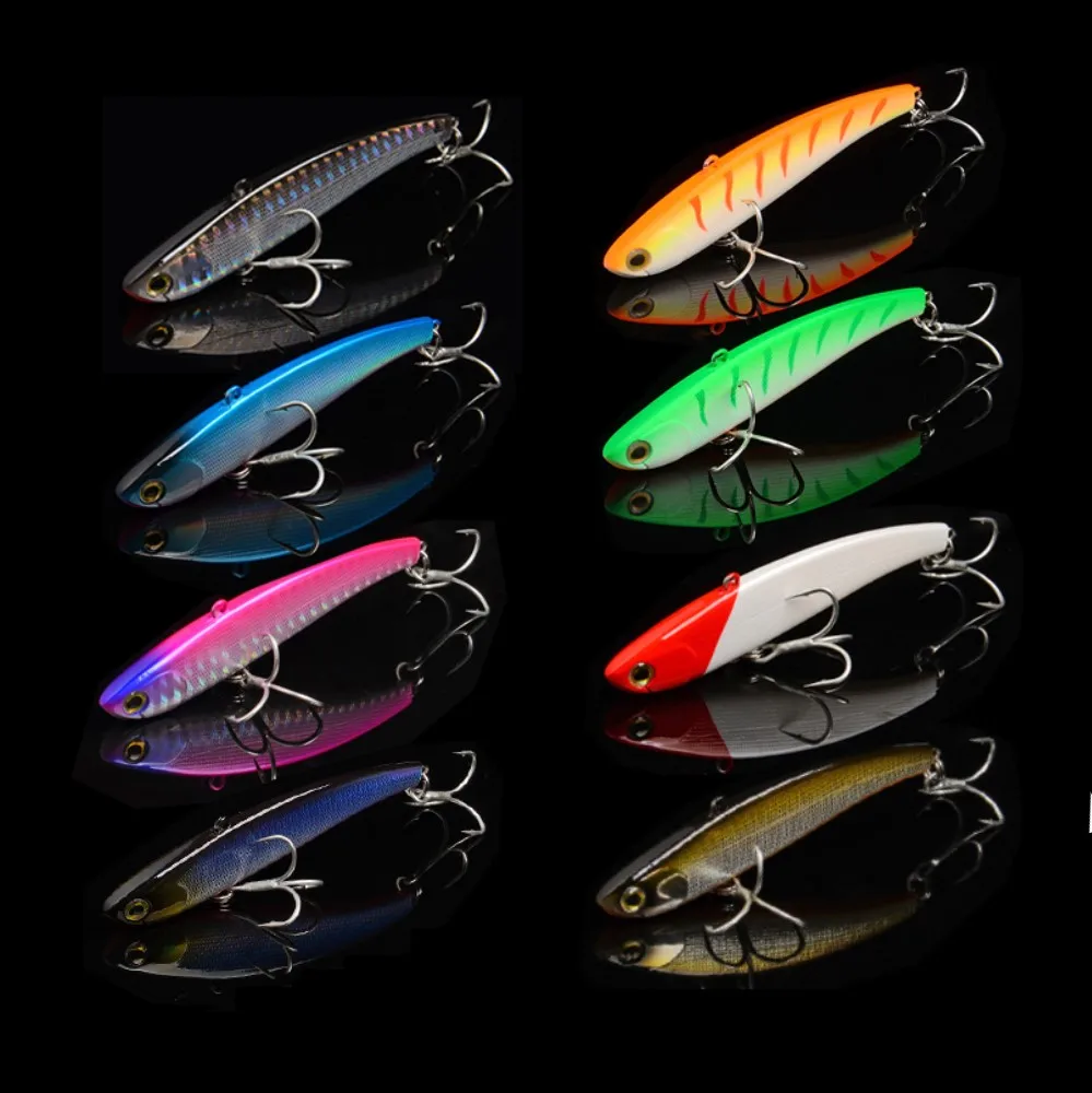 Señuelo de pesca Fangbait Rattlin 2024 Koume pesca en hielo de invierno VIB señuelo 80mm 16g hundimiento Artificial sin labios Crankbait Japón gancho