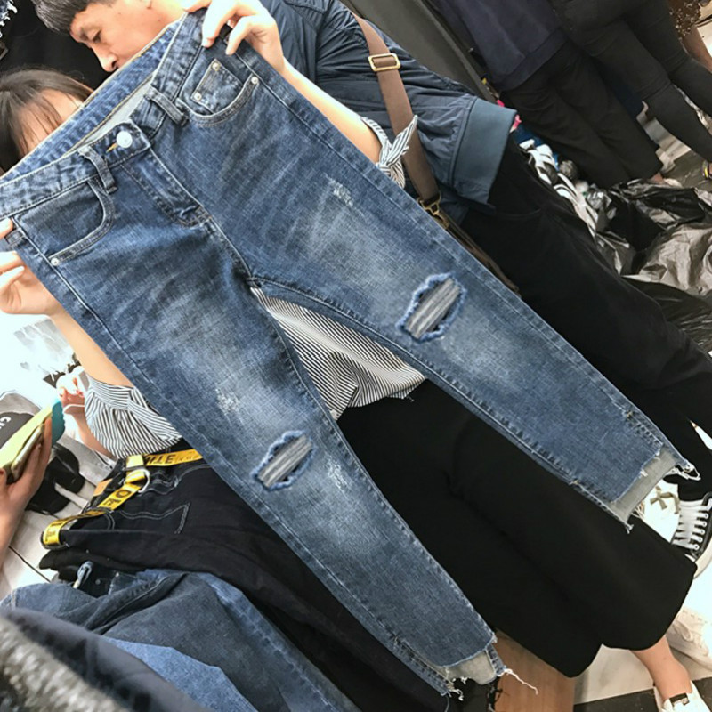 Dünne Zerrissene Jeans Frauen Frühling Sommer Herbst Heißer Verkauf frauen Mode Lässig Mädchen Nette Denim Hosen Weibliche Günstige Großhandel