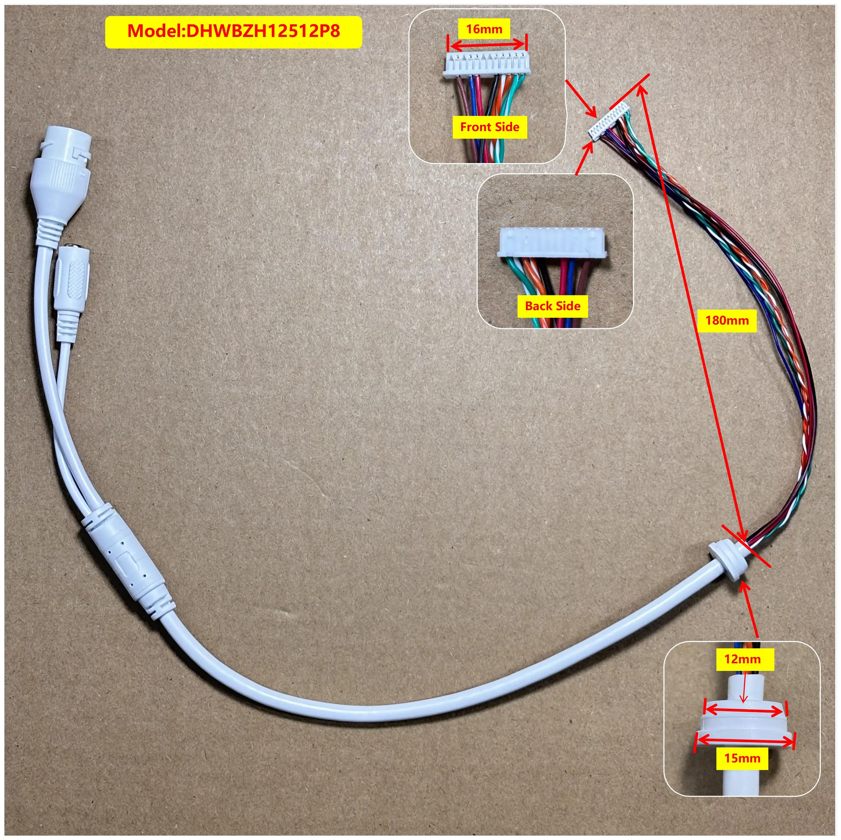 Kabel Ethernet Lan PoE Kabel sieciowy RJ45 12-pinowy 8-rdzeniowy do kamery dahua ip Bullet