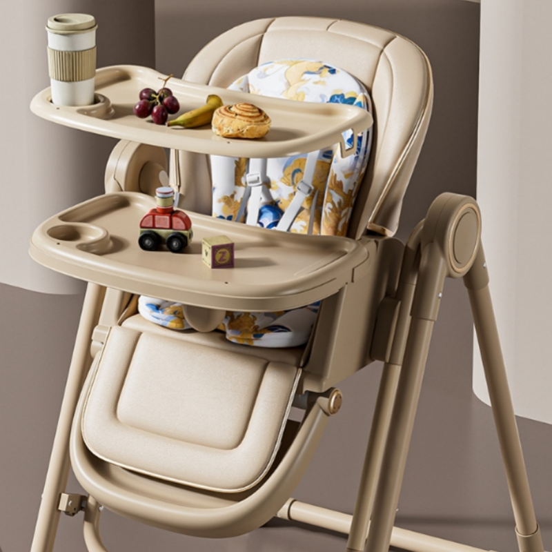 1 cadeira de jantar para bebês, multifuncional, deitado, dobrável e agitando as crianças podem comer mesa de jantar e cadeira com ajuste de vários níveis
