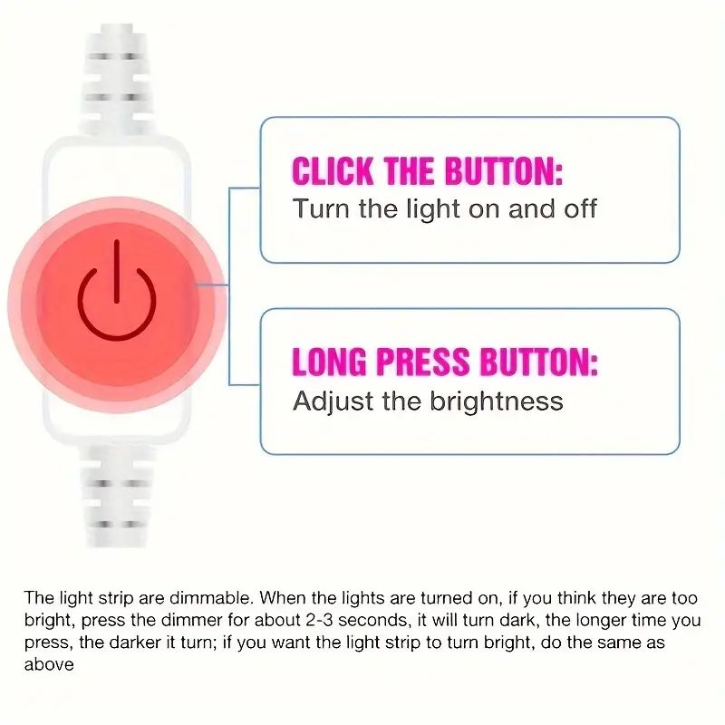 Dc 5V Led Lampjes Strip 2835 Touch Schakelaar Dimmer Usb Led Tape Lint Flexibele Diy Backlight Spiegel Kerst Kast Kamer Decor