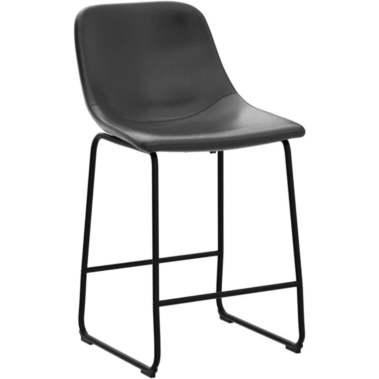 Dining Chairs Set of 2, Armless Counter Height Stools with Back Hold up to 500 lbs for Home, Kitchen, Dining Room, Black