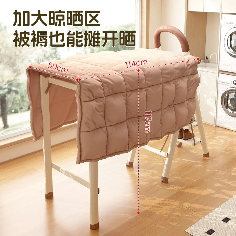 บันไดมัลติฟังก์ชั่นสามารถแห้งเสื้อผ้าในครัวเรือน Drying Rack หนาพับในร่ม Retractable Herringbone บันไดคาร์บอน