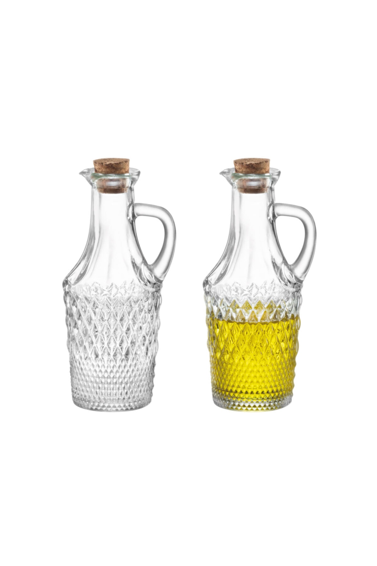 Yağlık-Cuka Mini Ukuran 2 Buah Set-165Ml, Botol Saus Kaca Botol Penyimpanan untuk Minyak dan Cuka Minyak Dispenser Aksesori