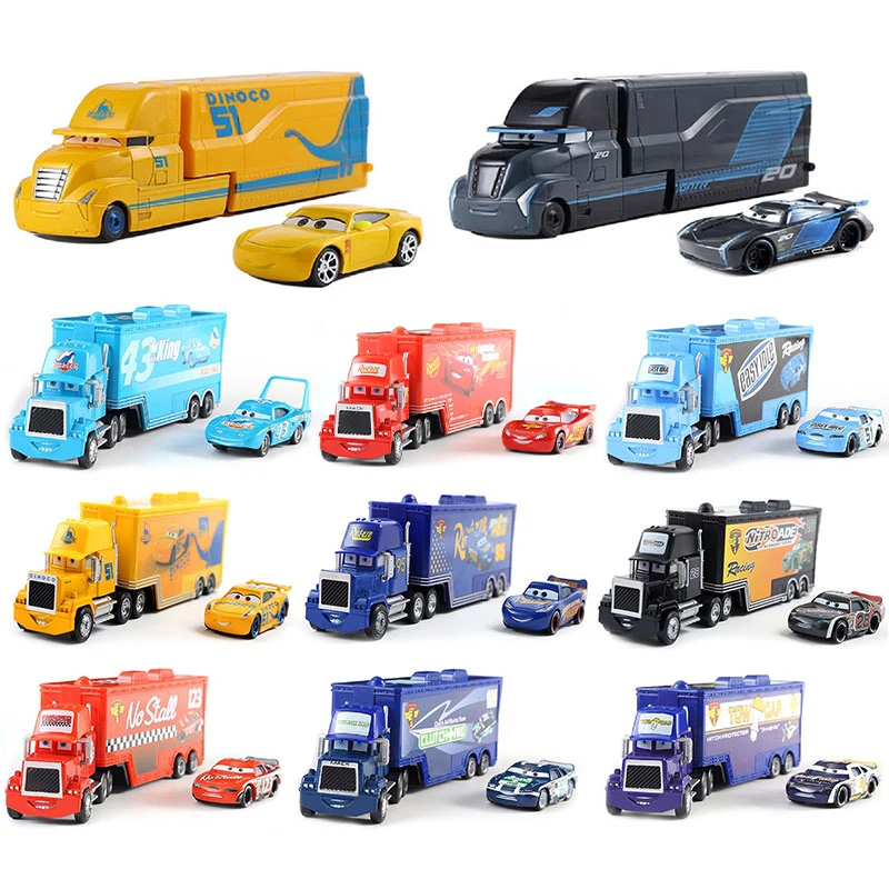 Pixar-Alloy Coleção Toy Modelo para Crianças, Disney Car 1, Relâmpago Mcqueen, Mack Tio Truck, Presente Colecionável, pixar Carros 3 e 2