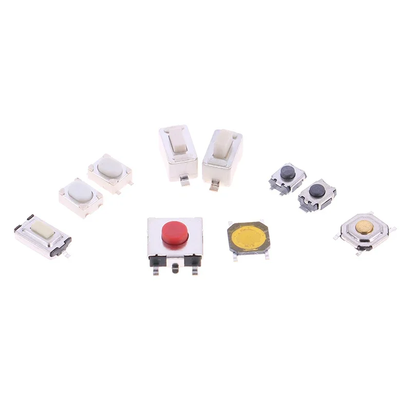 100/200/250 pçs 10 tipos durável carro controle remoto tablet actile botão interruptor chaves do carro botão toque microinterruptor com caixa