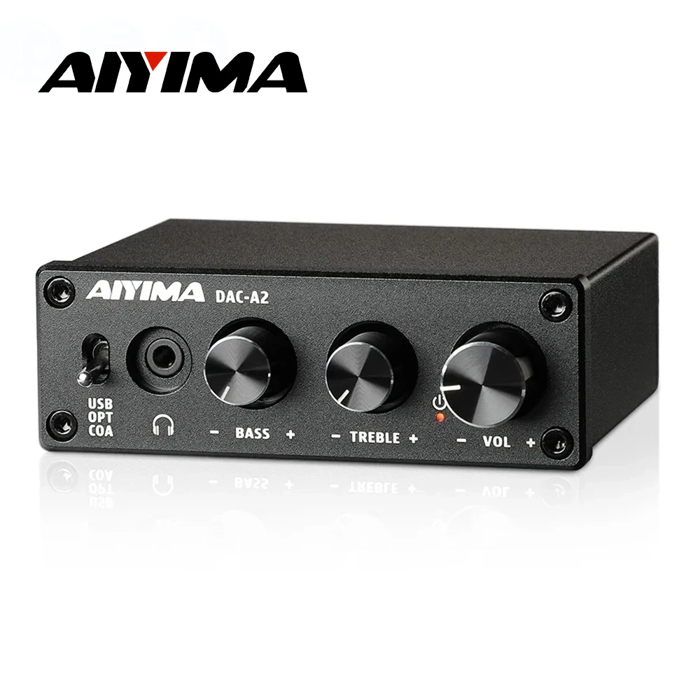 AIYIMA HiFi Bộ Giải Mã Âm Thanh USB DAC Bộ Khuếch Đại Tai Nghe Đồng Trục Quang Học Đầu Ra Stereo Chơi Game Đắc Cho Khuếch Đại Hoạt Động Loa