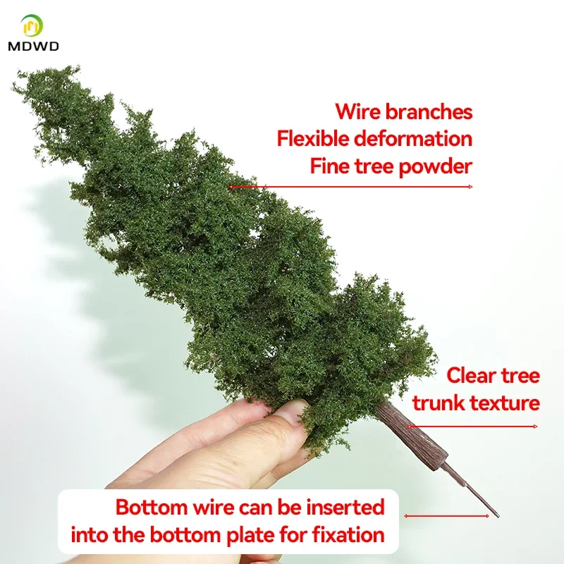 14/21 cm Modell Zug Layout Draht Baum Modell Simulation Baum Militär Sand Tisch Material Handgemachte Diy Landschaft Modell baum