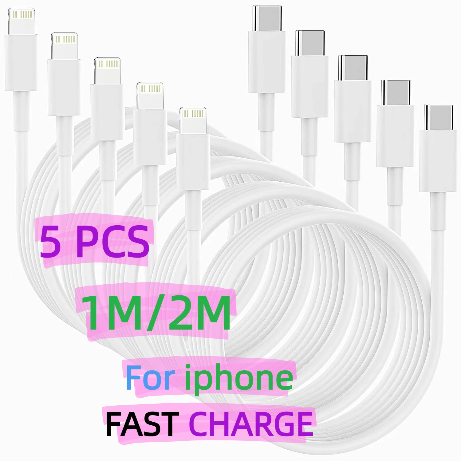 2-5 個は車載用の Carplay データケーブル、USB C to Lightning データケーブルに適しており、iPhone 14/13/12/11 Pro Max と互換性があります。