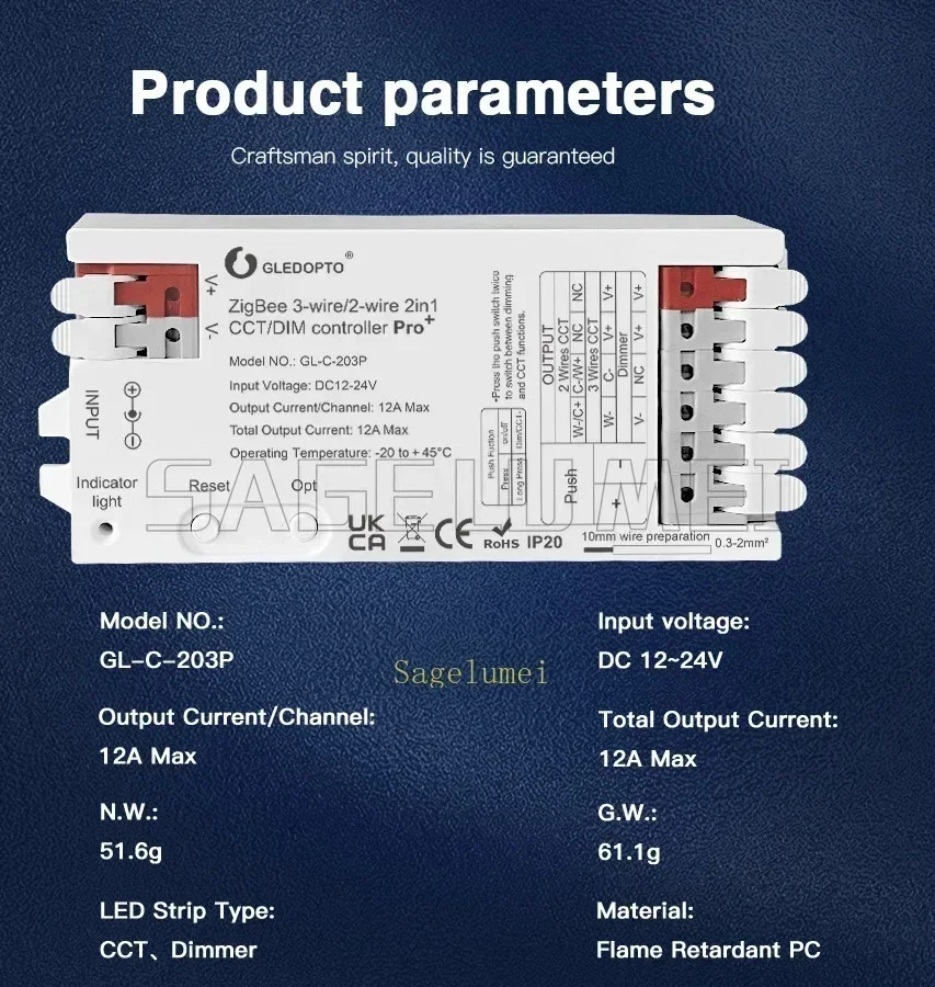 GLEDOPTO GL-C-201P/202P/203P 5 en 1 ZigBee 3,0 Pro + controlador LED RGB CCT RGBW RGBCCT tira de luz aplicación inteligente Control por voz