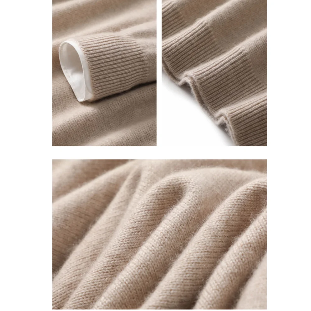 Herbst/Winter Pullover Herren Business Kaschmir Rundhals Gestrickter Wollpullover Pullover Warmer Langarm Hochwertiger Pullover
