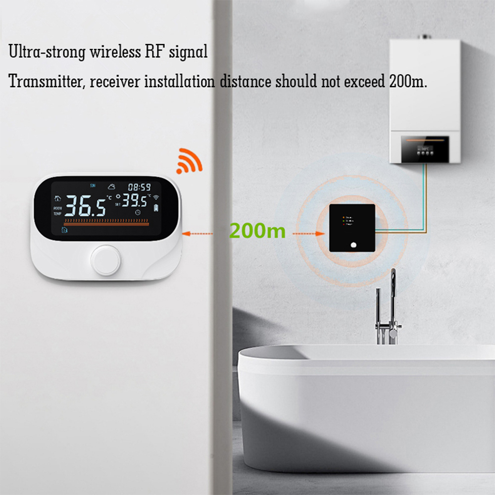 Tuya wifi smart home drahtloser thermostat rf batterie gaskessel wasser heizung digitaler temperatur regler alexa google home