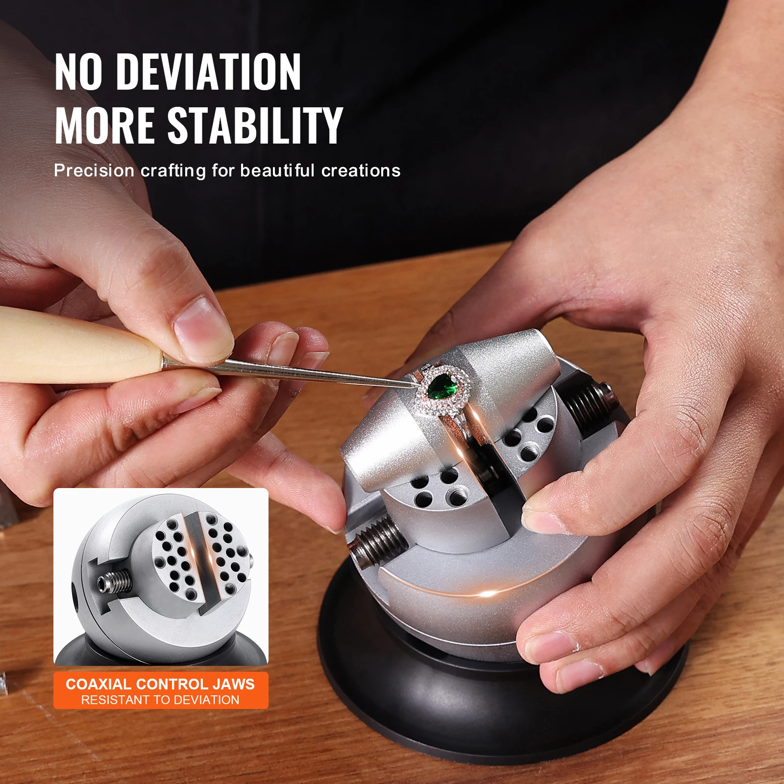 VEVOR Ball Vise 3" 5" Engraving Setting Tool Standard Rotation Engraving Block Vise Attachment Jewelry Engraving Block Tools